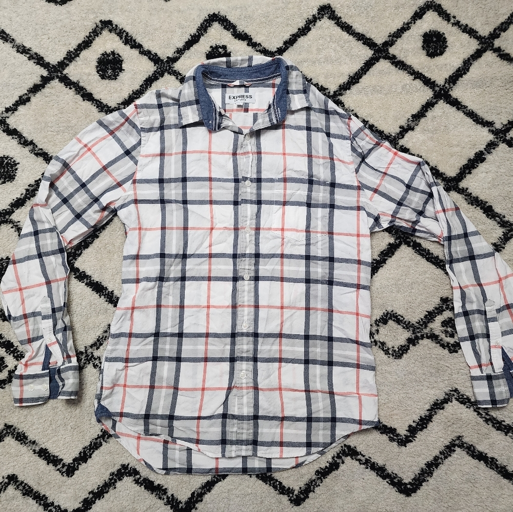 Mens express button up dress shirt